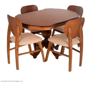 تصویر میز و صندلی ناهارخوری مدل فیلی شرکت اسپرسان چوب کد 10016 