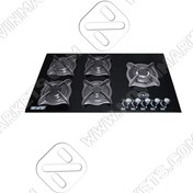 تصویر اجاق گاز شیشه ای ۵ شعله تی اندی مدل TD 145S2 T&D Glass Hob Model TD 145S2