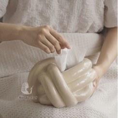 تصویر جادستمال کاغذی طرح گره کد 