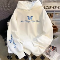 تصویر هودی پروانه ای مینیمال 