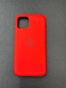 تصویر ‌ گاردآیفون ۱۱پرو رنگ قرمز مدل سیلیکونی اورجینال Guard iphone 11pro red model silicone