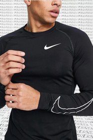 Nike Pro Dri Fit Men's Tight Fit Short Sleeve Top Slim Fit Body Tişört Siyah