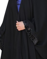 تصویر چادر عربی مشکی گلدوزی مهسان کد 12066 