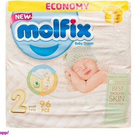 تصویر پوشک مولفیکس (Molfix) کد 001 سایز 2 بسته 96 عددی 