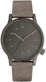 تصویر KOMONO Winston Regal Stainless Steel Japanese-Quartz Watch with Leather Strap, Grey, 21 (Model: KOM-W2256) 