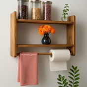 تصویر شلف دیواری چوبی 
