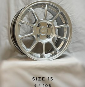 تصویر رینگ اسپرت سایز ۱۵ (۴×۱۰۸) نقره‌ای RAYS(پژو،سمند،دنا) Sport wheel size 15"(4×108) Silver