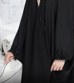 تصویر چادر عربی مشکی جواهردوزی صبا کد 12054 