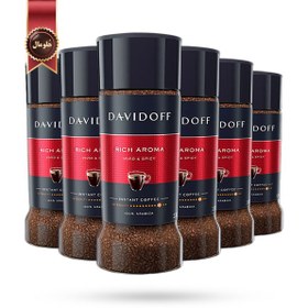 تصویر 6 عدد قهوه فوری دیویدوف Davidoff مدل ریچ آروما rich aroma وزن 100 گرم 