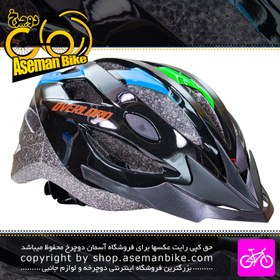 تصویر کلاه دوچرخه سواری اورلورد مدل MV23 سایز 58 الی 61 سانتیمتر رنگ مشکی آبی سبز Overlord Bicycle Helmet MV23 Size 58-61cm Black Blue Green 