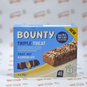 تصویر پروتئین بار شکلات و میوه ی بونتی بسته ی ۴ عددی (۱۳۰ گرم) bounty bounty