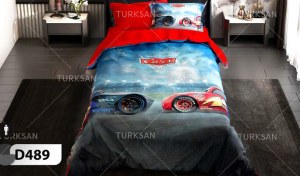 تصویر روتختی یک نفره ترکسان طرح ماشین ها سری D489 
