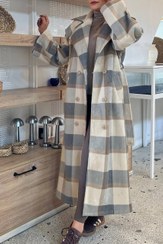 تصویر پالتو اور فوتر چهارخانه 