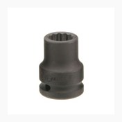 تصویر بکس کوتاه سایز 27 درایو 3/4 سیاه فشارقوی 12پر لب نازک جنیوس GENIUS مدل 655227 جنس CR-MO 