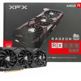 تصویر کارت گرافیک ایکس اف ایکس مدل RX 590 8GB در حد نو 