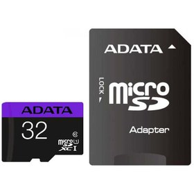 تصویر کارت حافظه 32GB ای دیتا Premier microSDHC/SDXC UHS-I Class10/80MB/s ADATA Premier microSDHC/SDXC UHS-I Class10 Memory Card, 32GB, Read 80MB/s