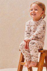 تصویر ست بلوز شلوار بچگانه یونیسکس طرح انیمال جنس نخ پنبه - سایز 