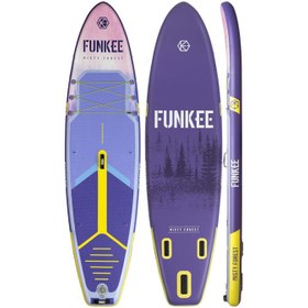 تصویر پدل‌ برد فانکی Funkee مدل Misty Forest بنفش زرد 