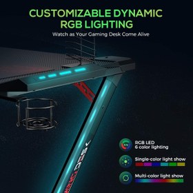 تصویر میز گیمینگ یورکا مدل ERK-Z1s-Pro-43B-V2 Eureka ERK-Z1s-Pro-43B-V2