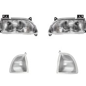 تصویر چراغ جلو و راهنما فن آوران پرتو الوند مناسب برای پراید صبا بسته 4عددی 