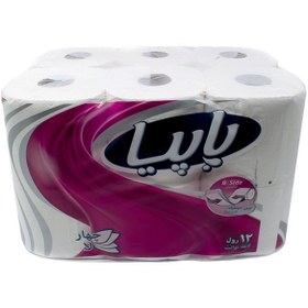 تصویر دستمال توالت 12 رول پاپیا 