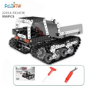 تصویر پازل سه بعدی کامیون کمپرسی سه موتوره 