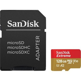 تصویر مموری و کارت حافظه سن دیسک میکرو اس دی SanDisk Micro SD 128GB Extreme 