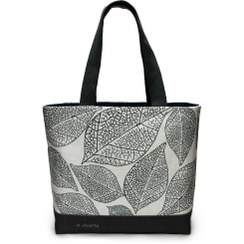 تصویر ساک رودوشی کتان طرح Green Leafs 