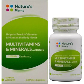 تصویر مولتی ویتامین و مینرال بزرگسالان نیچرز پلنتی 60 کپسول Multivitamin and Mineral Adults Natures Plenty 60capsules