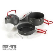 تصویر مجموعه ظروف سفری دو نفره اسنوهاک مدل SN-C6151 - رنگ طوسی تیره Snowhawk Travel Tableware Set for Two, Model SN-C6151