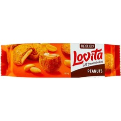 تصویر کوکی لاویتا روشن با مغز کرم بادام زمینی 127 گرم Roshen Lovita Peanut