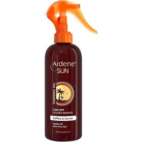 تصویر اسپری روغن آفتاب برنزه کننده برنز طلایی Ardene Sun Ardene Sun Low SPF Golden Bronze Tanning Oil Spray 250ml