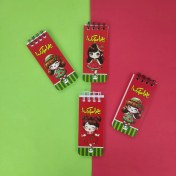 تصویر دفترچه جلد مقوایی یلدایی طرح دخترانه 