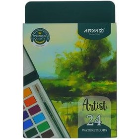 تصویر آبرنگ 24 رنگ آریا طرح رودخانه 