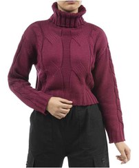 تصویر پلیور زنانه یقه اسکی بنفش آر ان اس RNS کد 11232239 