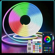 تصویر چراغ ال وایر خودرو ۲ متری RGB 