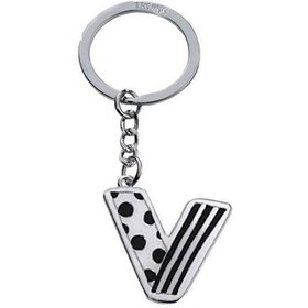 تصویر جاکلیدی الفبا ترویکا طرح V Troika Alphabet KeyChain V