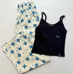 تصویر ست کراپ تاپ و شلوار قجری 