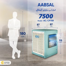 تصویر کولر آبی ۷۵۰۰ سلولزی کنترل دار آبسال مدل AC/CP75R 