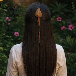 تصویر گیره مو ژاپنی کانزاشی طرح برگ k003 