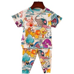 تصویر تیشرت و شلوار راحتی بچگانه طرح حیوانات 