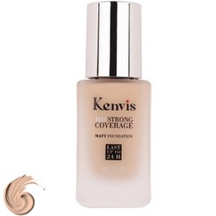 تصویر کرم پودر فاقد چربی مدل HD حجم 30 میلی لیتر کنویس 107 Kenvis HD Strong Coverage Matt Foundation