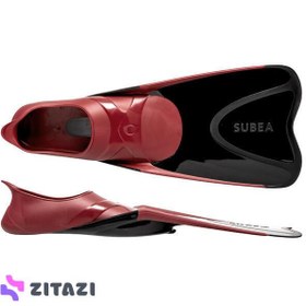 تصویر فین غواصی بزرگسالان سوبیا مدل Subea Adult Snorkeling Fins Claret Red 500 - زمان ارسال 15 تا 20 روز کاری 