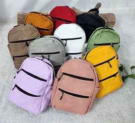 تصویر کوله پشتی فانتزی دخترانه مدل دنیرو دو زیپ جنس چرم 