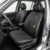 تصویر روکش صندلی ماشین شاهسوند مدل تیبا2 رنگ مشکی2202 