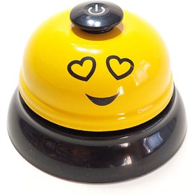 تصویر زنگ هتلی زرد قلب 