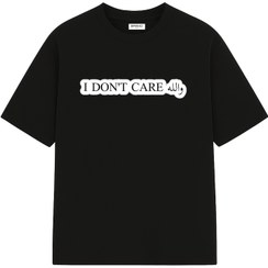 تصویر تیشرت آی دونت - سفید / مشکی I dont care Tshirt