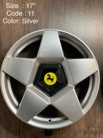 تصویر رینگ اسپرت سایز ۱۷ نقره‌ای مدل فراری ا Sport wheel size 17" silver Sport wheel size 17" silver