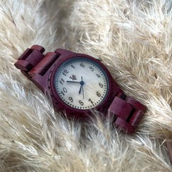 تصویر ساعت مچی زنانه مدل kani چوب پرپل هارت 