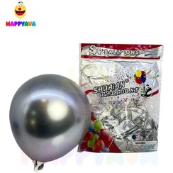 تصویر بادکنک کروم نقره‌ای 